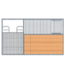 10 Foot Finish Line Front with Mesh Full-Swing Gate and Feed Door